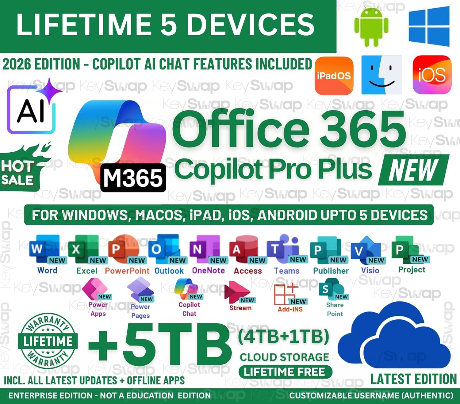 You are currently viewing MS 365 Enterprise Copilot Edition with ChatGPT  – 5 Devices, Lifetime Validity