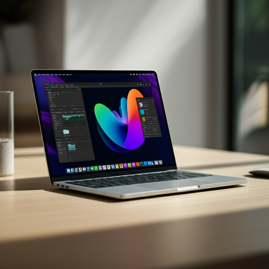 Generate a high-quality, relevant image prompt for an article about: MacBook Air M4: Stunning Speed